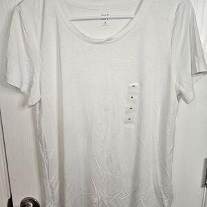 GAP Womens White T-Shirt Luxe T